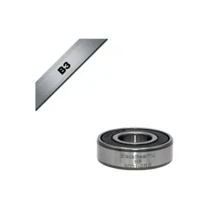 Bearing Black Bearing B3 - 6001-2RS - 12 x 28 x 8 mm image-1