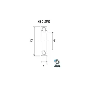 Kugellager Black Bearing B3 - 689/4-2RS - 9 x 17 x 4 mm image-1