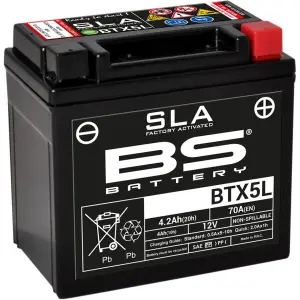 Batterie moto BS Battery SLA BTZ6S / BTX5L - C (10H-R) - C (20H-R) image-0