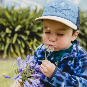 Children's cap Buff trucker brany denim image-4