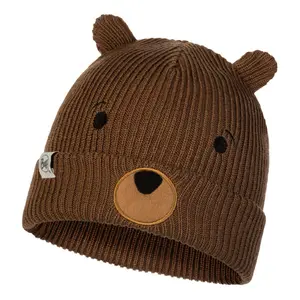 Children's knitted hat Buff funn bear fossil image-0