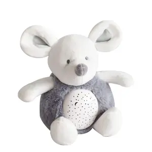 3-light nightlight with natural sound music Doudou & compagnie Souris image-0