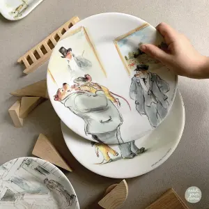 Kinderdessertbordje petit jour ernest et célestine et le gardien de musée image-1