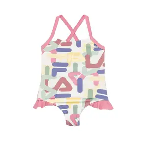 1-piece swimsuit for girls Fila Sabha AOP image-0