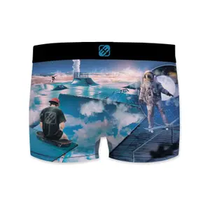 Surrealistické boxerky s potiskem skate a surf vysoké Freegun image-1