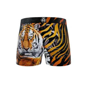 Boxer in recycled polyester printed wild animals tiger child Freegun image-1