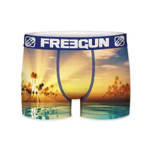 Boxer en polyester recyclé imprimé paysage soleil freegun image-0