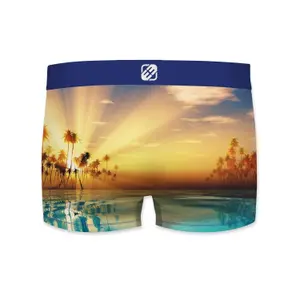 Boxer en polyester recyclé imprimé paysage soleil freegun image-1
