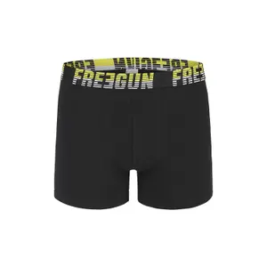 Lot de 2 boxers en coton uni ceinture colorée Freegun image-0