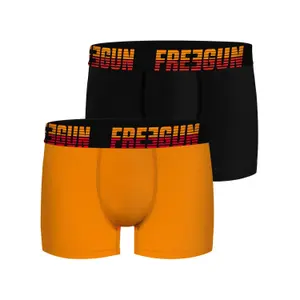 Lot de 2 boxers en coton uni ceinture colorée Freegun image-1