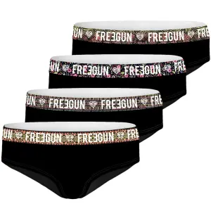 Girls' plain cotton boxer shorts Freegun (x4) image-1
