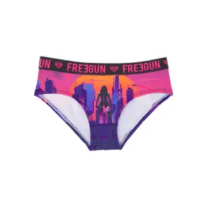 Boxer printed comic city girl Freegun image-0