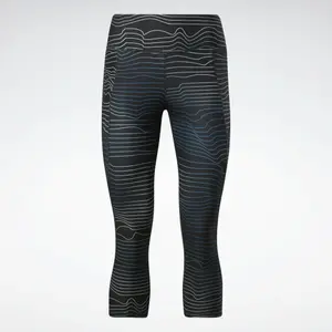 Leggings da donna Reebok Running Printed Capri image-0