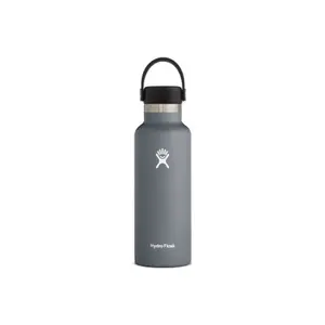 Standard thermos Hydro Flask with standard mouth flex cap 18 oz image-0