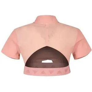 Camiseta de mujer adidas Hyperglam Crop Zip image-2