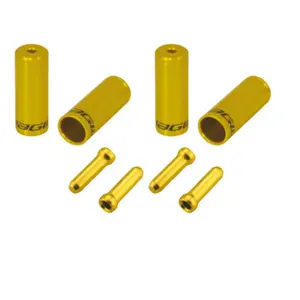 Tips Jagwire Universal Pro End Cap Pack Solid Colour Housing-Gold image-0
