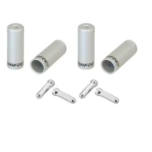 Dicas Jagwire Universal Pro End Cap Pack Braided Housing-Silver image-0