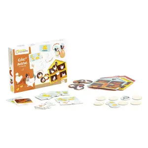 Set de 4 juegos de aprendizaje la fiesta del pollo Avenue Mandarine