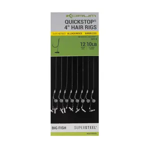 Hameçons Korum big fish braided hair rigs 6 barbed (x8) image-0