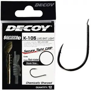 Lot de 12 hameçons Decoy K105 Live Bait image-1