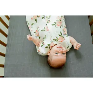 Lightweight baby sleeping bag in cotton muslin Little Unicorn image-2