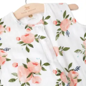 Lightweight baby sleeping bag in cotton muslin Little Unicorn image-4