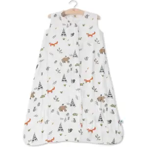 Lightweight baby sleeping bag in cotton muslin Little Unicorn image-0