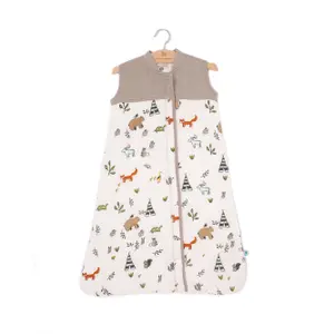 Quilted baby sleeping bag in cotton Little Unicorn image-0