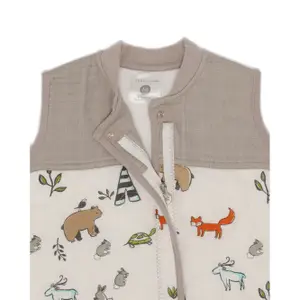 Quilted baby sleeping bag in cotton Little Unicorn image-2