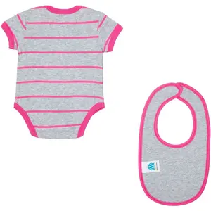 Ensemble body + bavoir bébé fille OM 2022/23 image-0
