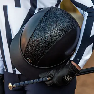 Kunstlederen rijhelm Charles Owen SP8 image-2