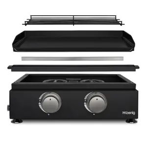 Plancha 2 brûleurs en u plancha H.Koenig image-1