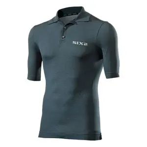 Short sleeve polo shirt Sixs Pertoleum image-0