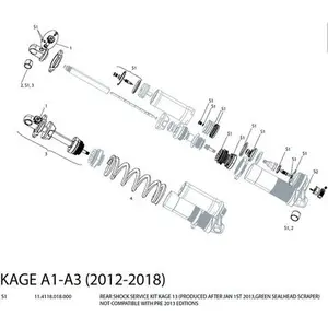 Zestaw uszczelnień amortyzatorów Rockshox Kage 13 image-1
