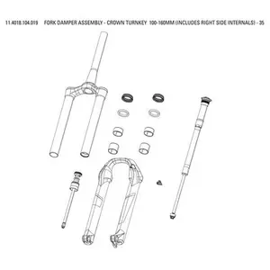 Complete compression fork kit Rockshox crw Trnk 100-160mm 35 A1 2021] image-0
