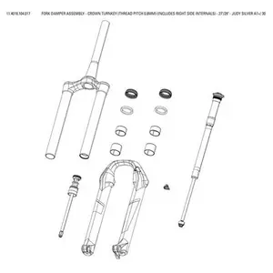 Kompletter Kompressionssatz Gabel Rockshox Crw Trnk 27"/29" Judy /30