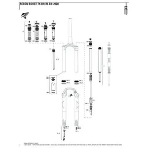 Kit de pistão de garfo Rockshox Recon B Tk/Rl B1 2020 Sa 27.5/29 Sa 80-150mm image-0