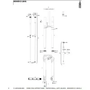 Garfo Rockshox Plongeur Boxxer C1 2019+ Cote Gauchenoir image-0