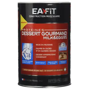 Postre de leche y huevo con caramelo de mantequilla salada EA Fit image-0