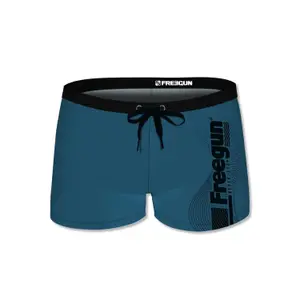 Boxer de bain uni avec logo rubber Freegun image-0