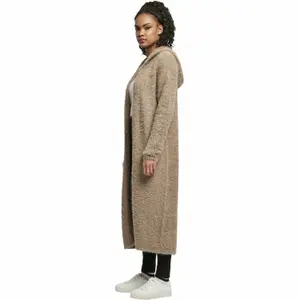 Cardigan long femme Urban Classics hooded feather-grandes tailles image-4