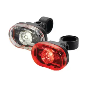 Fahrradlampe Torch Light Set-White Bright 0.5W+Tail Bright 0.5W image-0