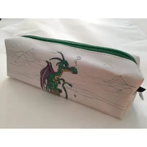 Square pencil case dragon in pu Kiub Kook image-1