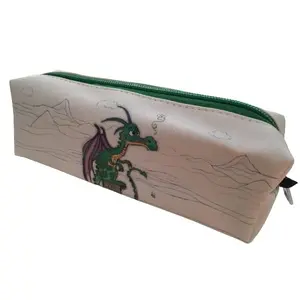 Square pencil case dragon in pu Kiub Kook image-2