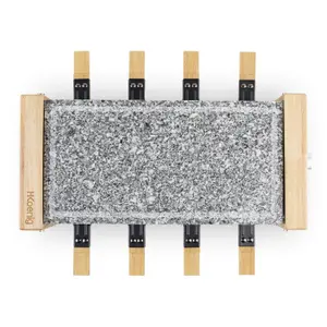 Raclette machine and cooking stone for 8 people, wood design H.Koenig image-3