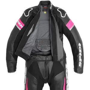 Fato de motociclista de couro para mulheres Spidi laser touring image-2