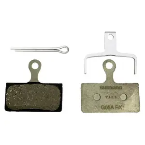 Par de pastilhas de travão e molas de resina com cavilha de contrapino Shimano G05A-RX image-0