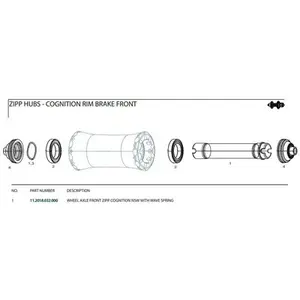 Axe de roue avant Zipp NSW Cognition image-1