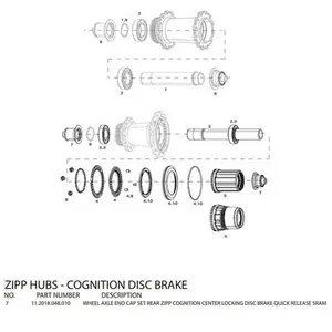 Embouts d'axe de roue arrière Zipp Cognition DB Sram image-0