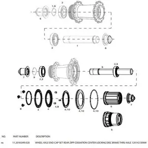 Rear wheel axle ends Zipp cognition db 12x142 Sram image-0